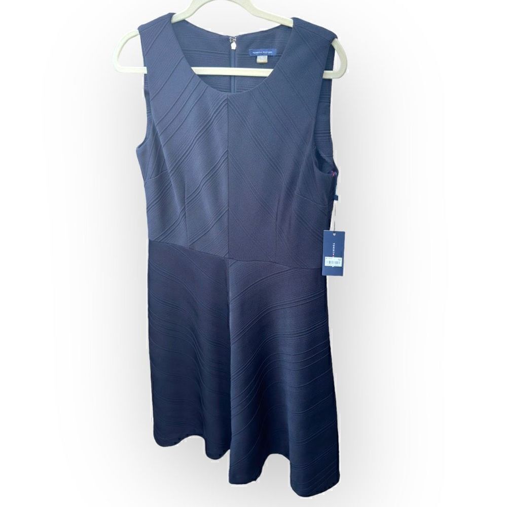 NWT Tommy Hilfiger Black sleeveless skater/swing dress womens size 12